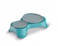 duo miska pre psov Sally s vie�kom 1liter + 0,28litru modr�