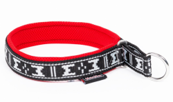 polstrovan� obojok pre psa �erven�-strieborn� 3 - pohlad 1 - www.shopdog.sk