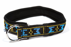 polstrovan� obojok pre psa modr�-�ierna 8 - pohlad 1 - www.shopdog.sk